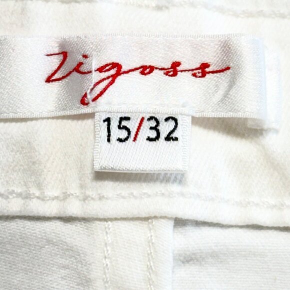 Vigoss Women's Stretch High Rise Straight Leg Belted Ivory Jeans Size 15/32 NWT - Picture 6 of 11